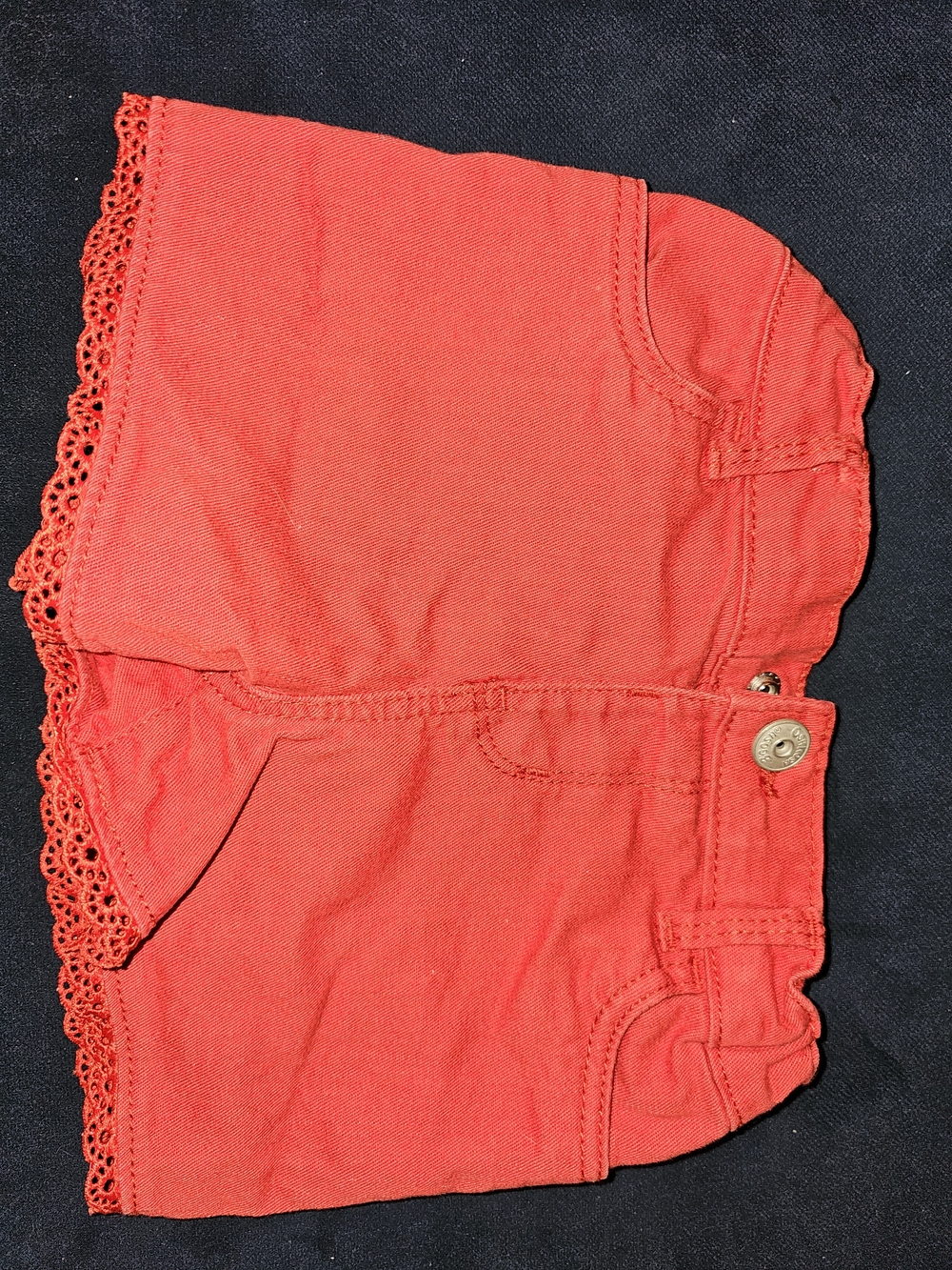 Carter's Red Girls Lace Trim Shorts